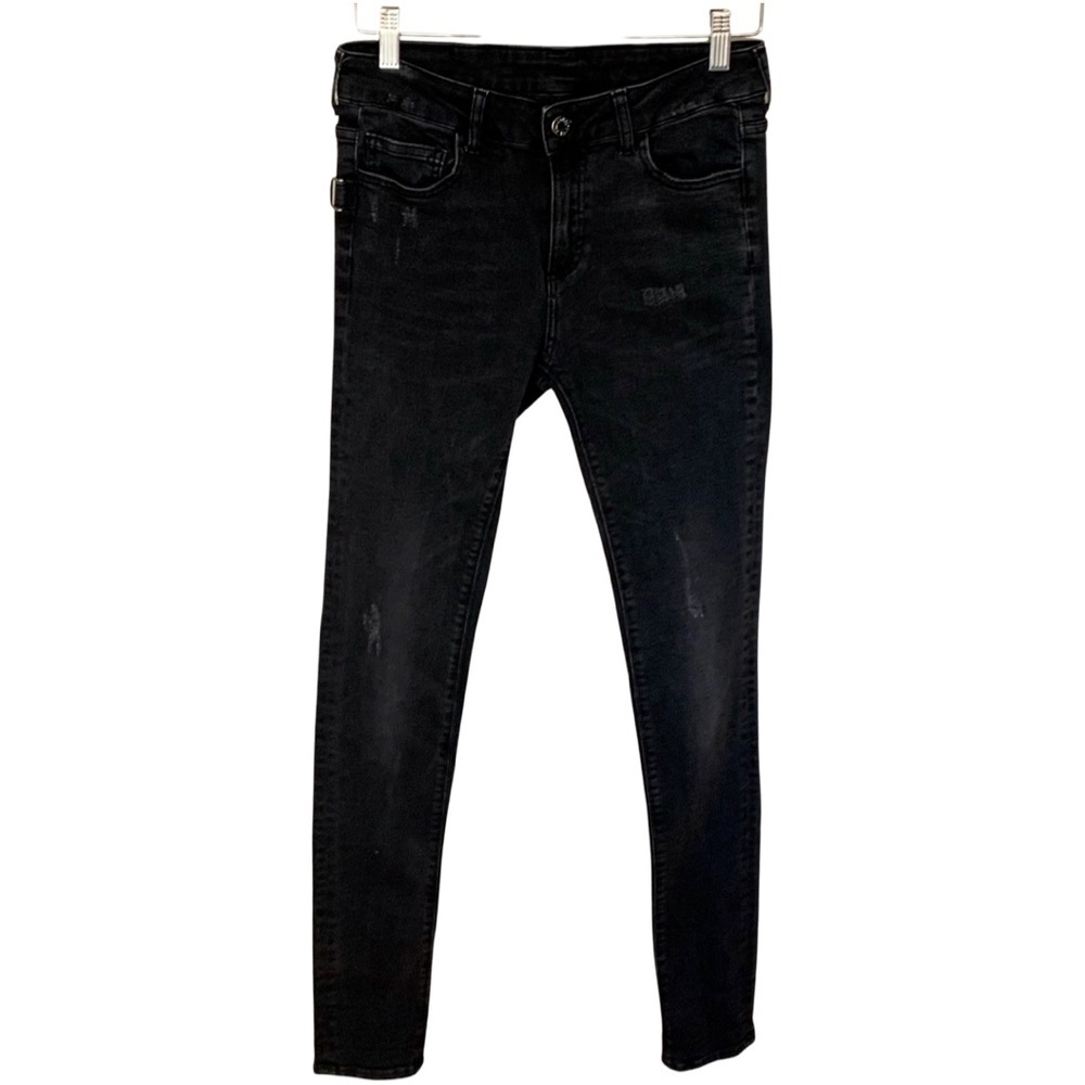 ZADIG & VOLTAIRE Eva Gris Destroy Deluxe Black Skinny Jeans Size 26 - Picture 5 of 16